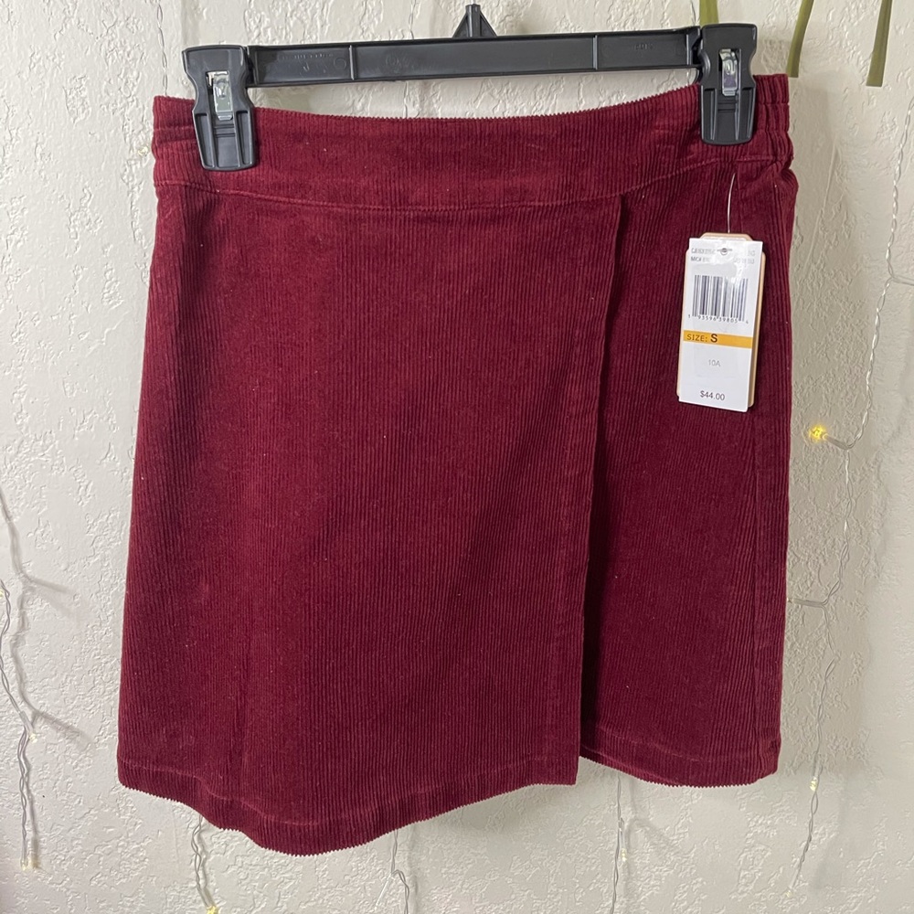 NEW Maroon Corduroy Mini Skirt